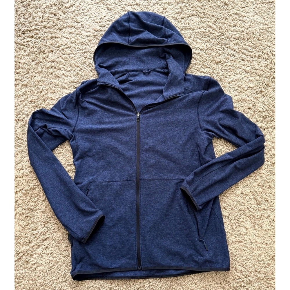 Lululemon Surge Warm Hoodie Men's Small Navy Blue Full Zip Running Performance